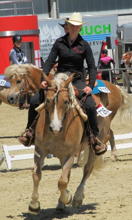 Haflingerstute und ich im Kurs Ich reite Haflinger